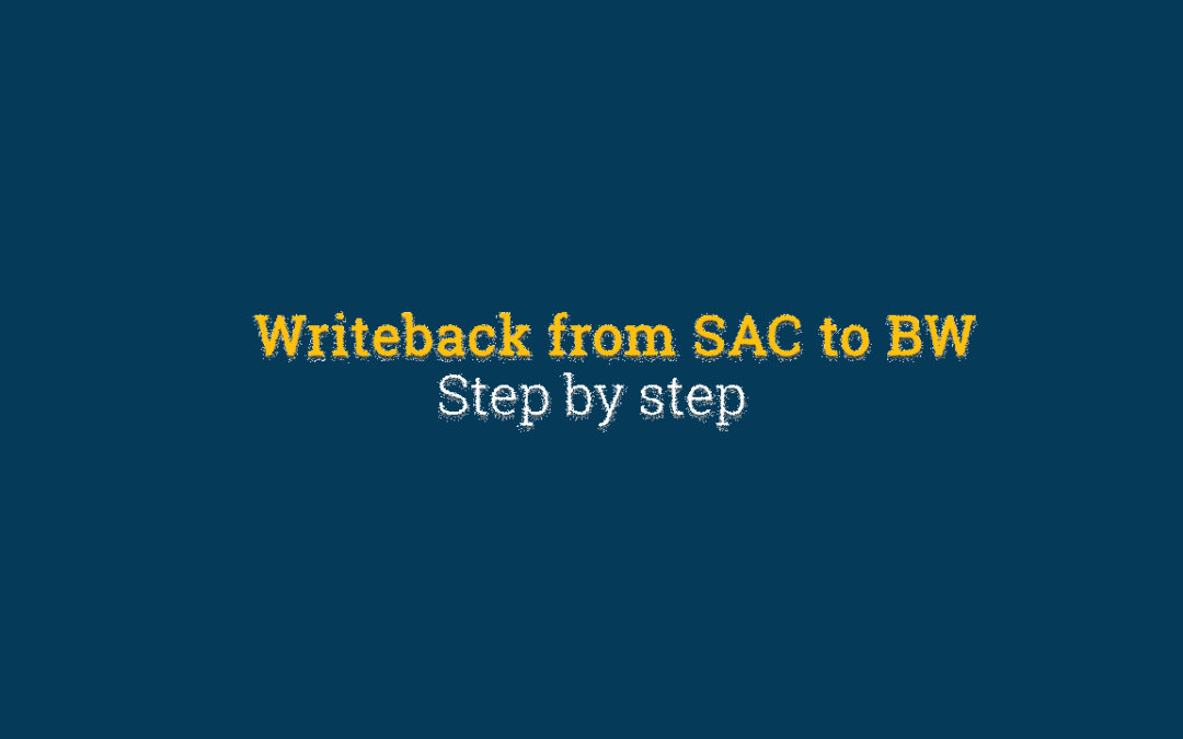 Writeback from SAC to BW